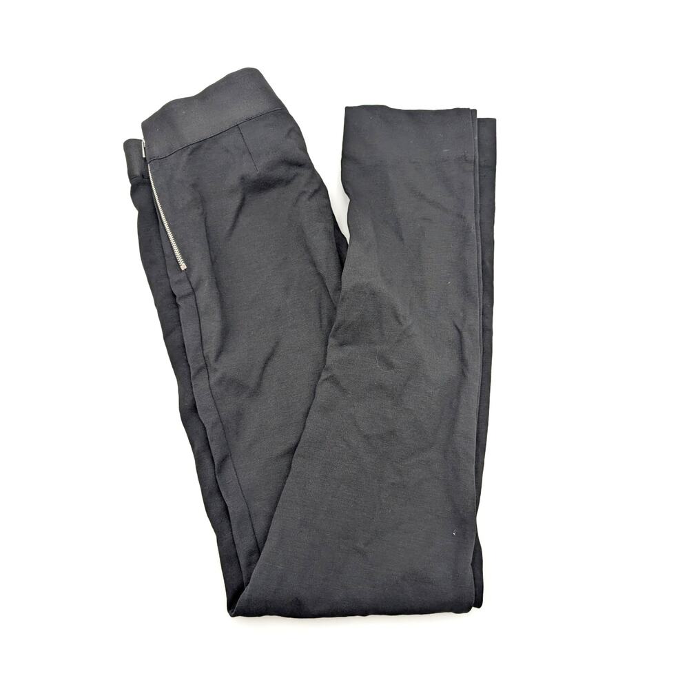 Everlane Women's Mid Rise Pull-On Trouser Pants Side Zipp Pockets Black Size 00